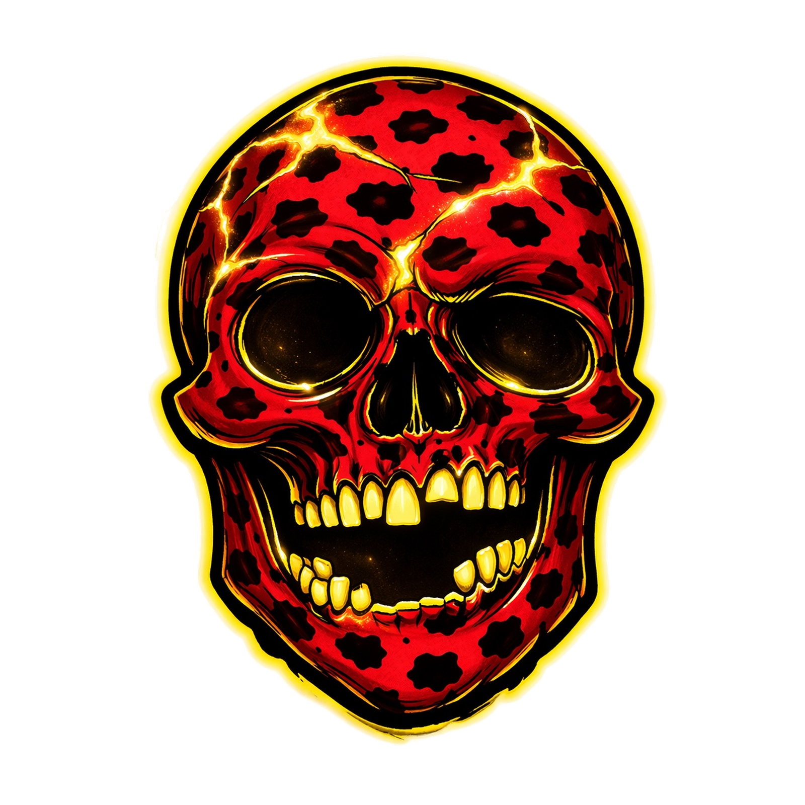Red Spots Skull